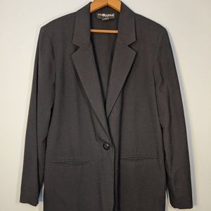 Sag Harbor Linen Like Blazer Single Button 12P
